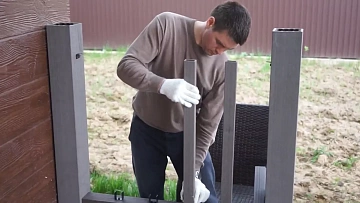 Подробная инструкция по монтажу ограждения из ДПК для террасы.